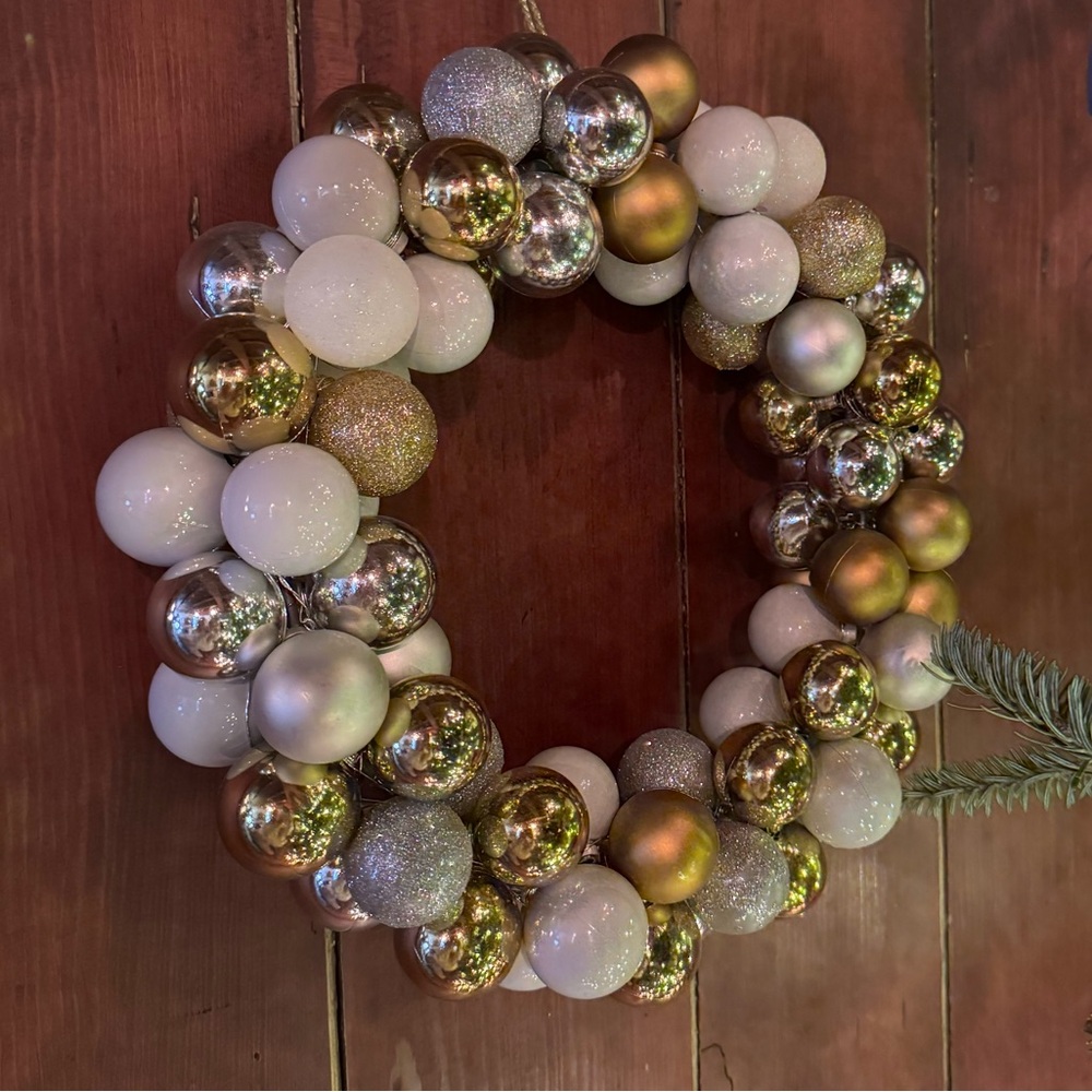 Neutral Gold Glam Ornament Mini Wreath - Opalhouse - Picture 3 of 4